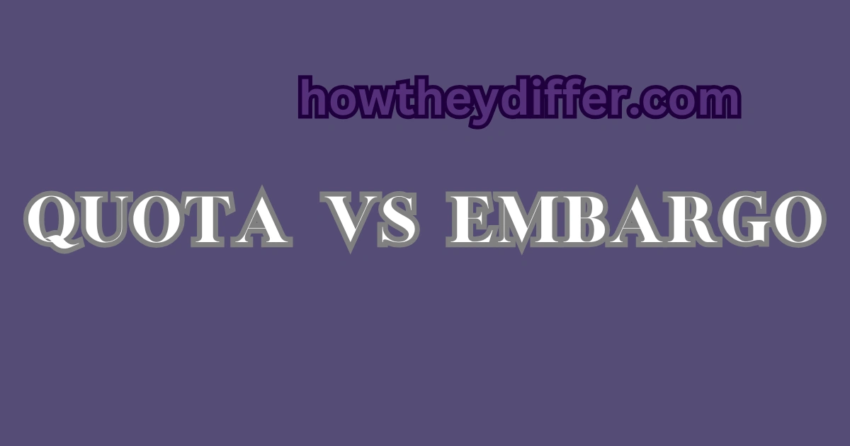 Quota and embargo